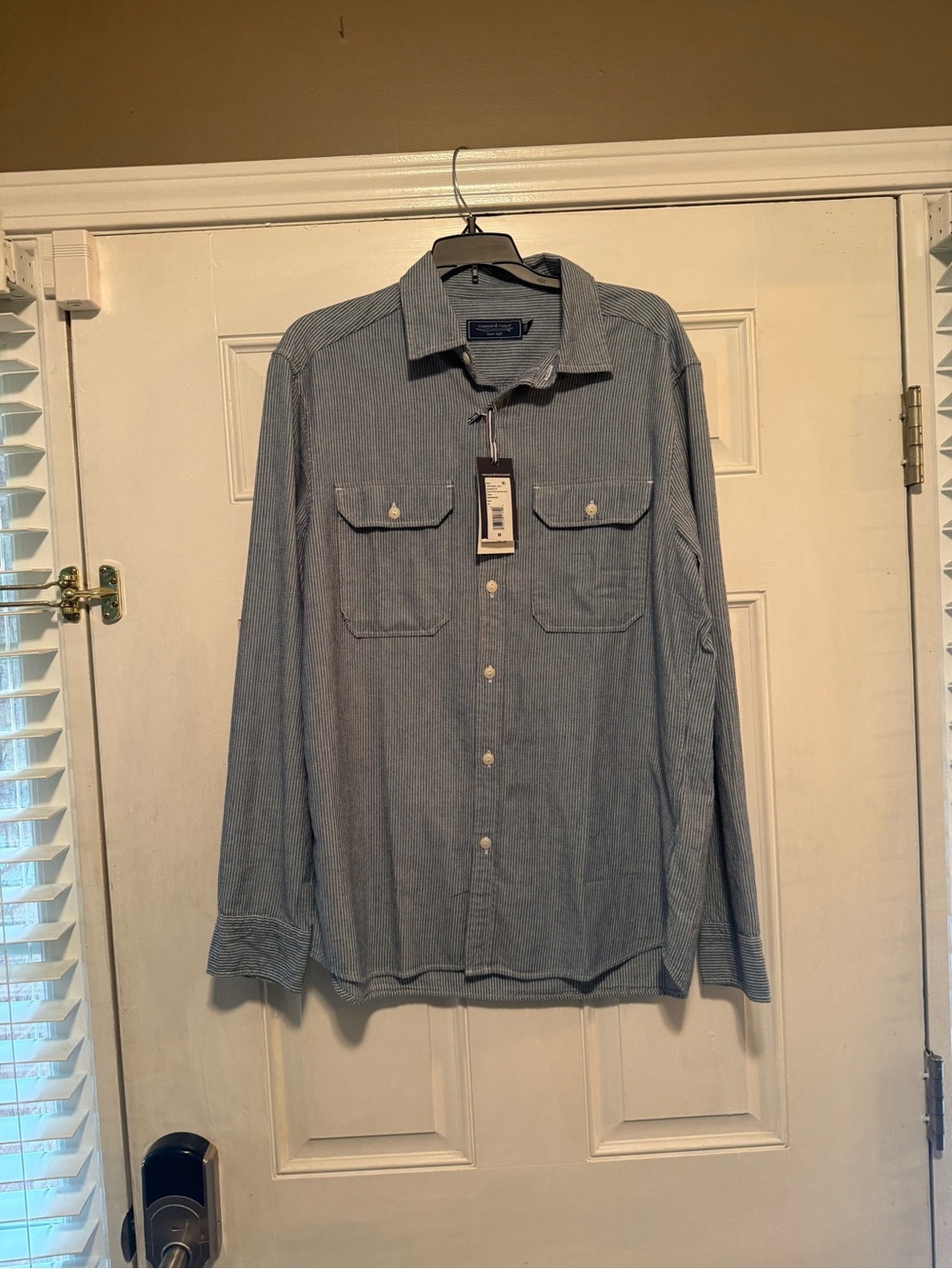 Vineyard Vines Light Blue Striped Casual Button-Down Shirt